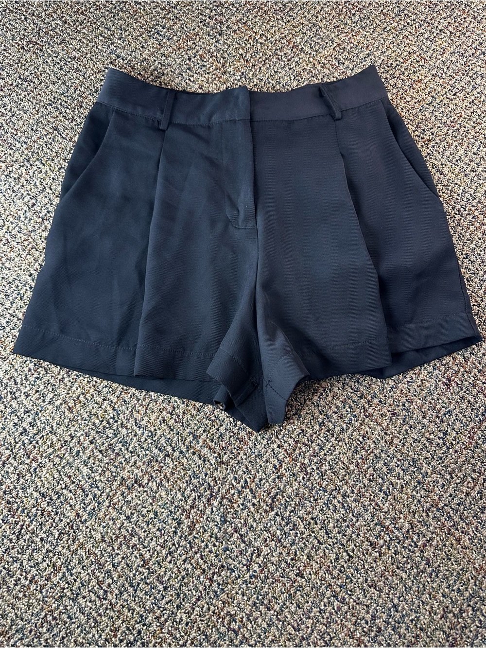 High-Waist Black Tailored Women’s Shorts